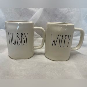 Rae Dunn hubby/wifey mugs